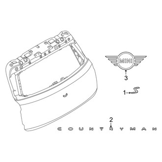 Mini OE - Lift Gate - Exterior Trim (BATTERY EV (EV/BEV))
