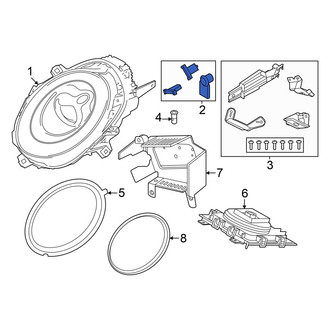 Mini OE - Front Headlight Hardware Kit