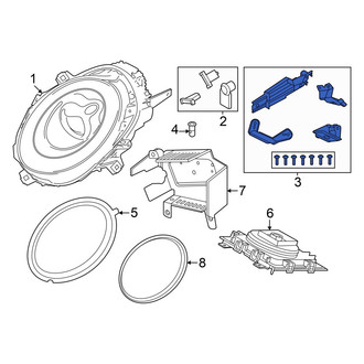 Mini OE - Front Left Headlight Hardware Kit