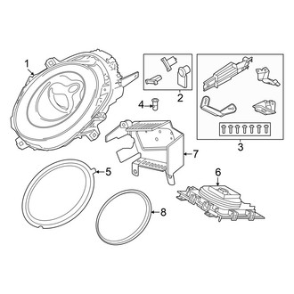 Mini OE - Front Lamps - Headlamp Components