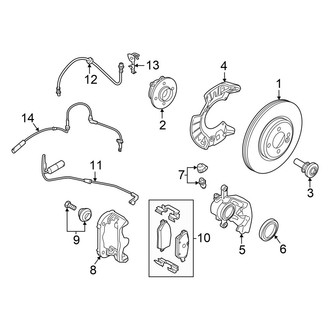 Mini OE - Front Suspension - Brake Components
