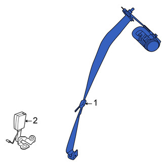 Mini OE - Rear Left Seat Belt Lap and Shoulder Belt