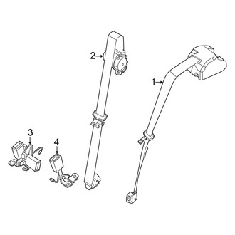 Mini OE - Restraint Systems - Rear Seat Belts (Base / S 4 Doors)