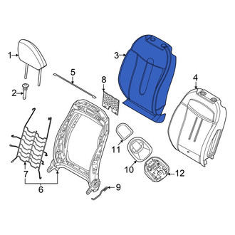 Mini OE - Front Left Seat Back Cushion Cover