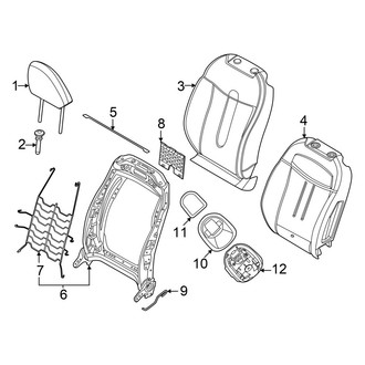 Mini OE - Seats & Tracks - Passenger Seat Components (Seat Back, W/O Sport Seat), (Base / S)
