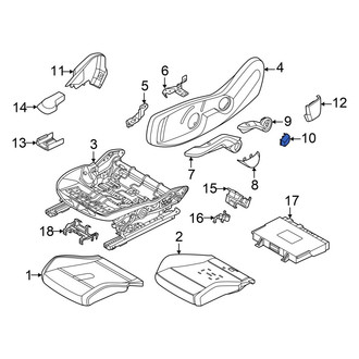 Mini OE - Front Right Seat Back Recliner Adjustment Handle Cap