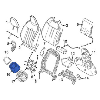 Mini OE - Front Left Folding Seat Latch Release Handle Bezel