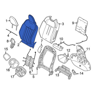Mini OE - Front Left Seat Back Cushion Cover