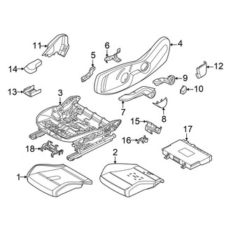 Mini OE - Seats & Tracks - Driver Seat Components (Seat Cushion, W/O Power, With Sport Seat), (Base / S)
