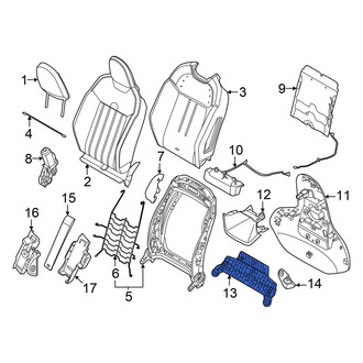 Mini OE - Front Left Upper Seat Back Panel