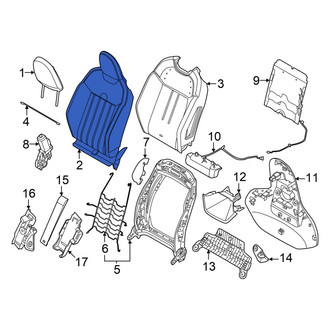 Mini OE - Front Left Seat Back Cushion Cover