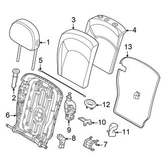 Mini OE - Seats & Tracks - Rear Seat Components (Passenger Side Seat Back)