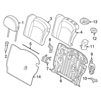 Mini OE - Seats & Tracks - Rear Seat Components (Driver Side Seat, Back)