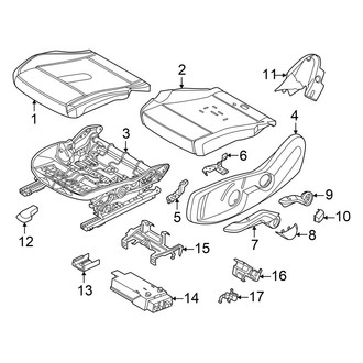 Mini OE - Seats & Tracks - Passenger Seat Components (Seat Cushion, W/O Sport Seat), (Base / S Convertible)