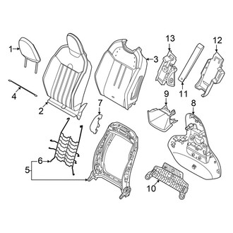 Mini OE - Seats & Tracks - Passenger Seat Components (Seat Back, W/O Power, With Sport Seat), (Base / S Convertible)