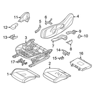 Mini OE - Seats & Tracks - Passenger Seat Components (Seat Cushion, W/O Power, With Sport Seat), (Base / S Convertible)