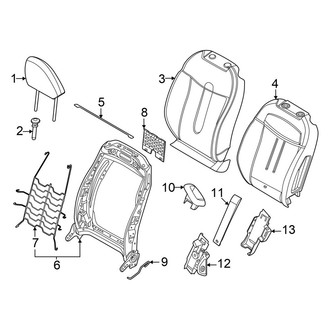 Mini OE - Seats & Tracks - Driver Seat Components (Seat Back, W/O Sport Seat), (Base / S Convertible)