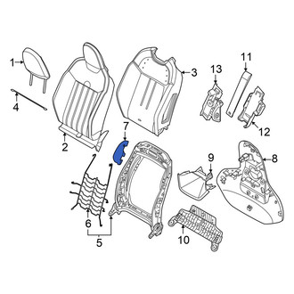 Mini OE - Left Outer Seat Lumbar Support Cushion Bracket