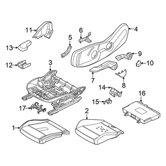 Mini OE - Seats & Tracks - Driver Seat Components (Seat Cushion, W/O Power, With Sport Seat), (Convertible)
