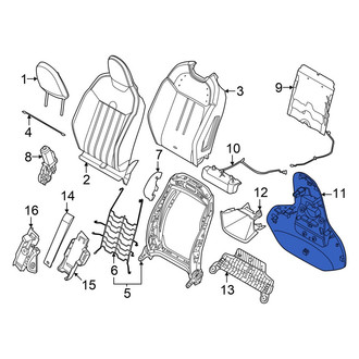 Mini OE - Front Left Upper Seat Back Panel