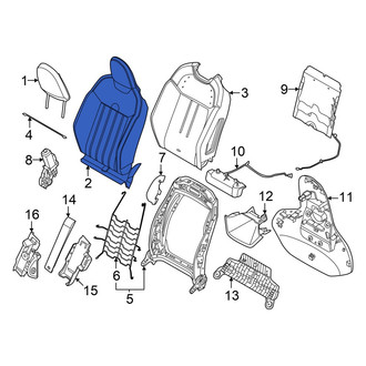 Mini OE - Front Left Seat Back Cushion Cover