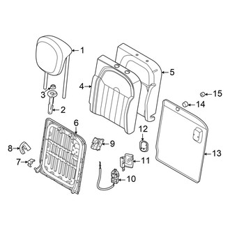 Mini OE - Seats & Tracks - Rear Seat Components (Passenger Side Seat Back), (Convertible)