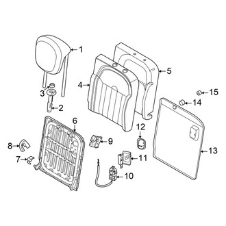 Mini OE - Seats & Tracks - Rear Seat Components (Driver Side Seat, Back), (Convertible)