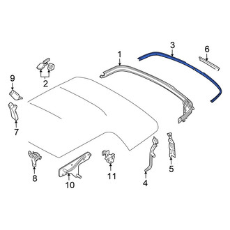 Mini OE - Left Convertible Top Stowage Compartment Trim Panel