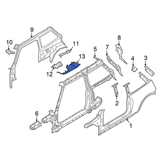 Mini OE - Left Outer Body B-Pillar Baffle Plate