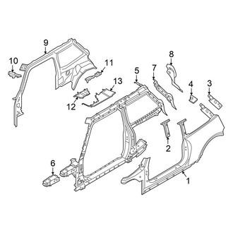 Mini OE - Pillars, Rocker & Floor - Uniside (Hardtop), (Base / John Cooper Works / S 2 Doors Hatchback)