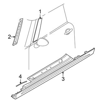 Mini OE - Pillars, Rocker & Floor - Exterior Trim (Hardtop), (Base / John Cooper Works / S 2 Doors Hatchback)