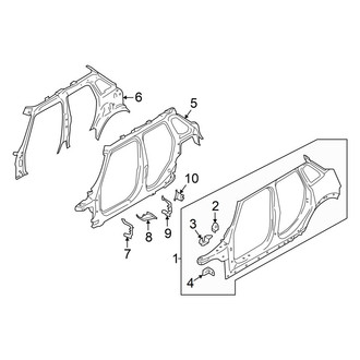 Mini OE - Pillars, Rocker & Floor - Uniside (Hard Top), (Base / S 4 Doors)