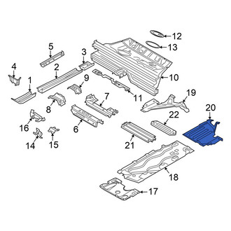 Mini OE - Rear Left Floor Pan Splash Shield