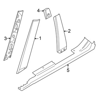 Mini OE - Pillars, Rocker & Floor - Exterior Trim (Hard Top), (Base / S 4 Doors)