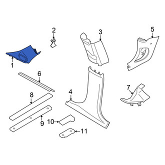 Mini OE - Left Body A-Pillar Trim Panel