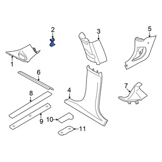 Mini OE - Left Body A-Pillar Trim Panel Bracket