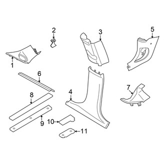 Mini OE - Pillars, Rocker & Floor - Interior Trim (Hard Top), (Base / S 4 Doors)