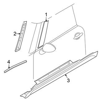 Mini OE - Pillars, Rocker & Floor - Exterior Trim (Convertible)