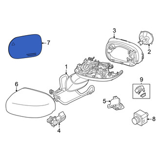 Mini OE - Front Right Door Mirror Glass