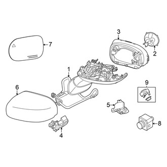 Mini OE - Door - Outside Mirrors (Hardtop), (Base / John Cooper Works / S 2 Doors Hatchback)