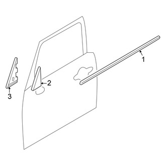 Mini OE - Front Door - Exterior Trim (Hard Top), (Base / S 4 Doors)