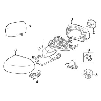 Mini OE - Front Door - Outside Mirrors (Hard Top), (Base / S 4 Doors)