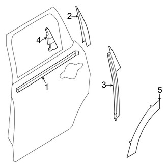 Mini OE - Rear Door - Exterior Trim (Base / S 4 Doors)