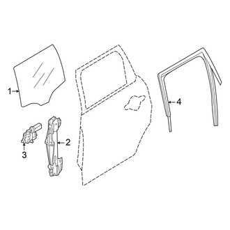 Mini OE - Rear Door - Glass & Hardware (Base / S 4 Doors)