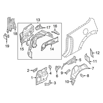 Mini OE - Quarter Panel - Inner Structure (Convertible)