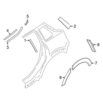 Mini OE - Quarter Panel - Exterior Trim (Base / S 4 Doors)