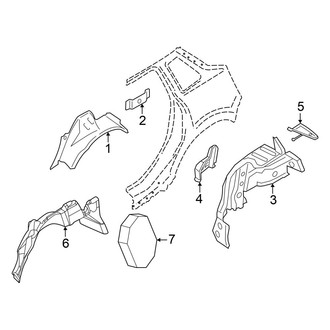 Mini OE - Quarter Panel - Inner Structure (Base / S 4 Doors)