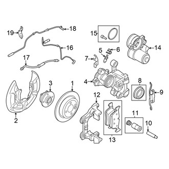 Mini OE - Rear Suspension - Brake Components