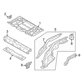 Mini OE - Rear Body & Floor - Floor & Rails (Convertible)