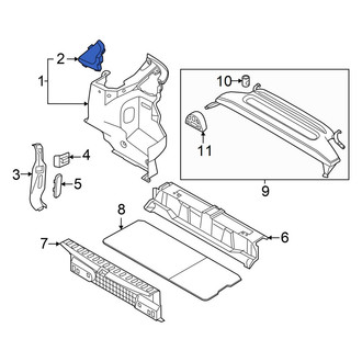 Mini OE - Rear Left Interior Quarter Panel Trim Panel Insert